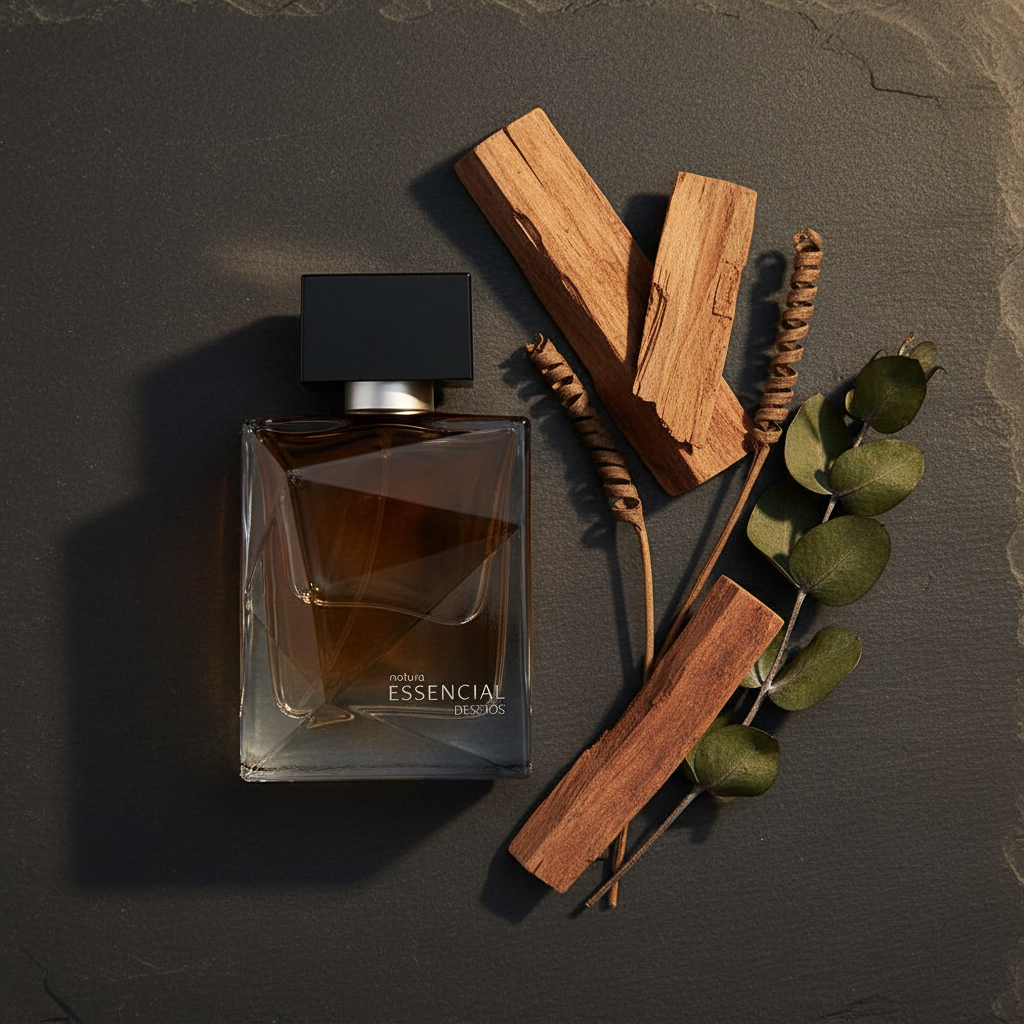 Deo Parfum Essencial Desejos Natura Masculino - flat lay