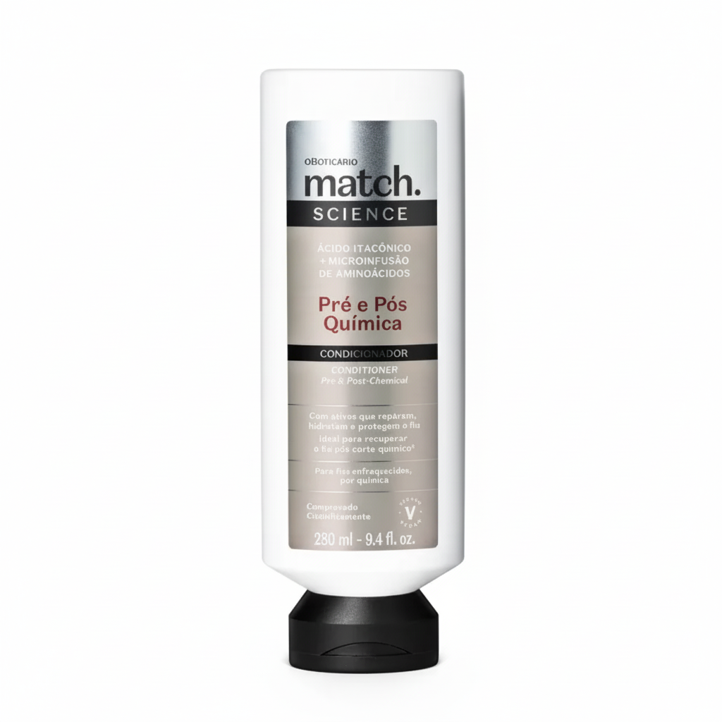 Après-shampoing Match Science Pré & Post-Chimie 280 ml - Fundo branco