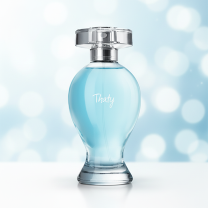 Thaty Eau de Toilette 100ml O Boticário - close-up detalhe frasco