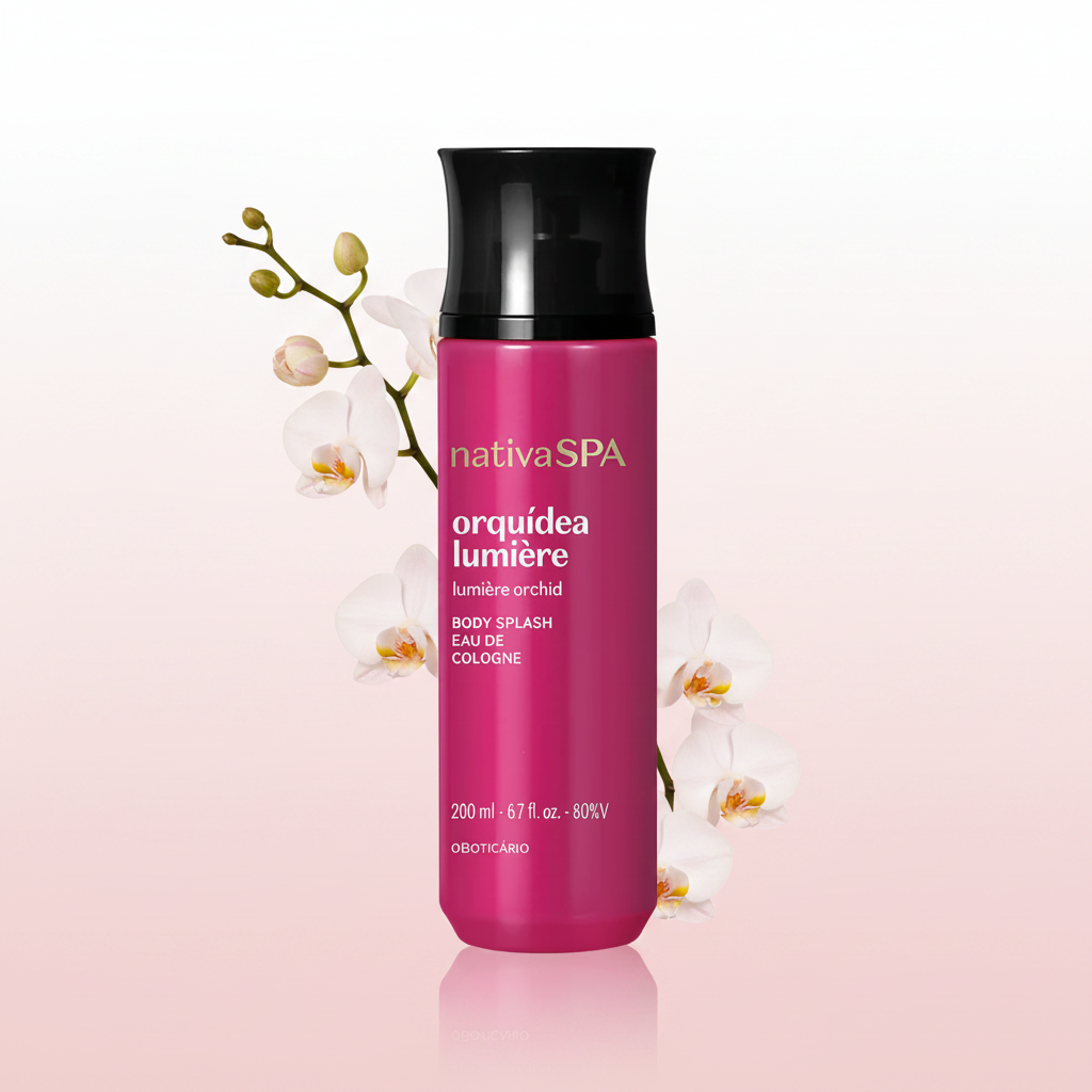 Body Splash Nativa SPA Orquídea Lumière - orquídeas brancas