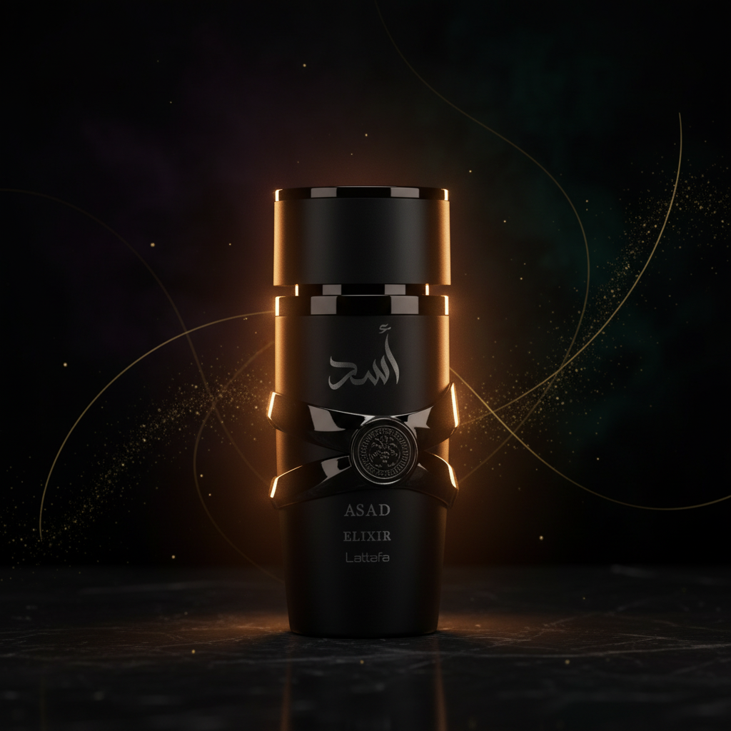 Perfume Asad Elixir com efeito brilho quente intenso
