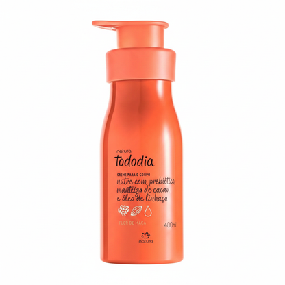 Creme Tododia Flor de Maçã detalhe rótulo 45°