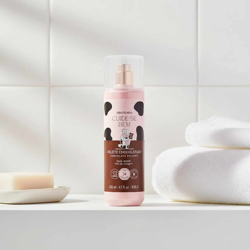 Body Splash Cuide-se Bem Deleite Chocolatudo 200ml - lifestyle banheiro