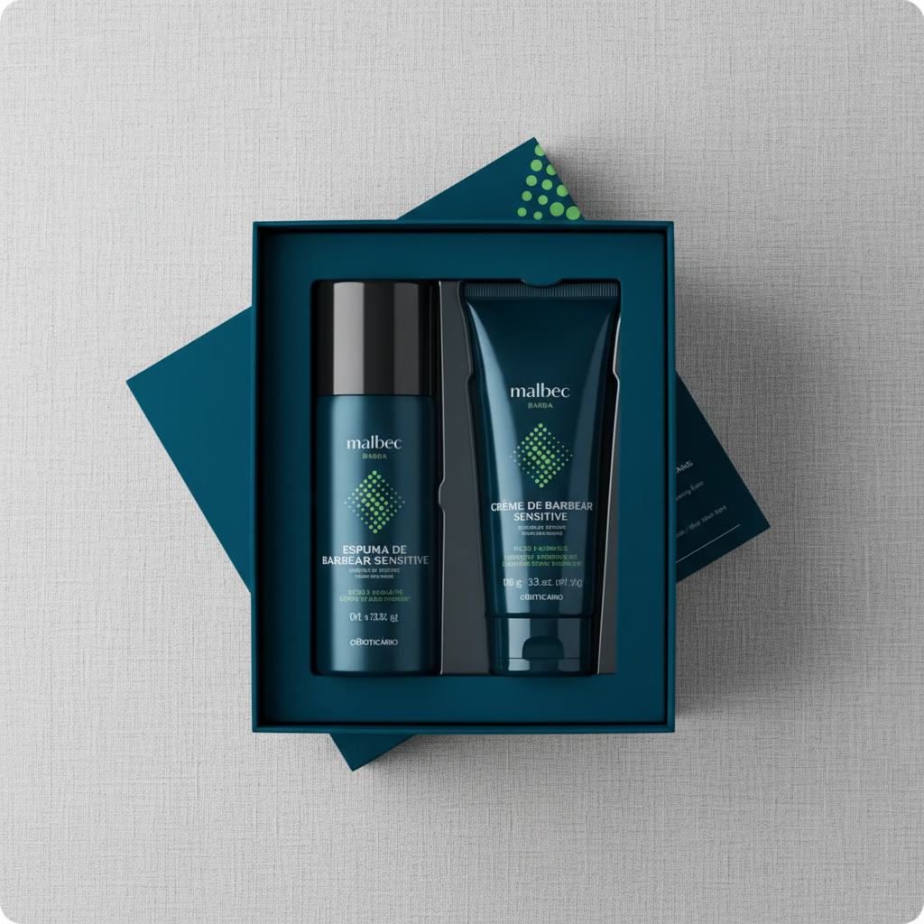 Kit Malbec Barba Sensitive - Flat Lay