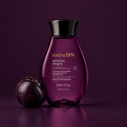 Nativa SPA Ameixa Negra Óleo Hidratante Corporal O Boticário - ambientação minimalista