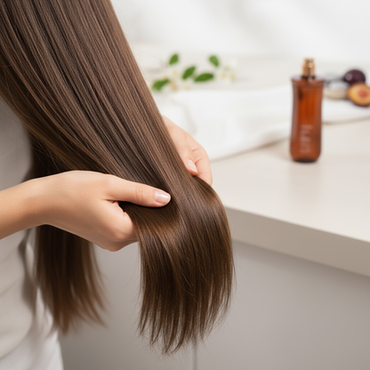Óleo Glorioso Nativa SPA Ameixa - Aplicação no cabelo