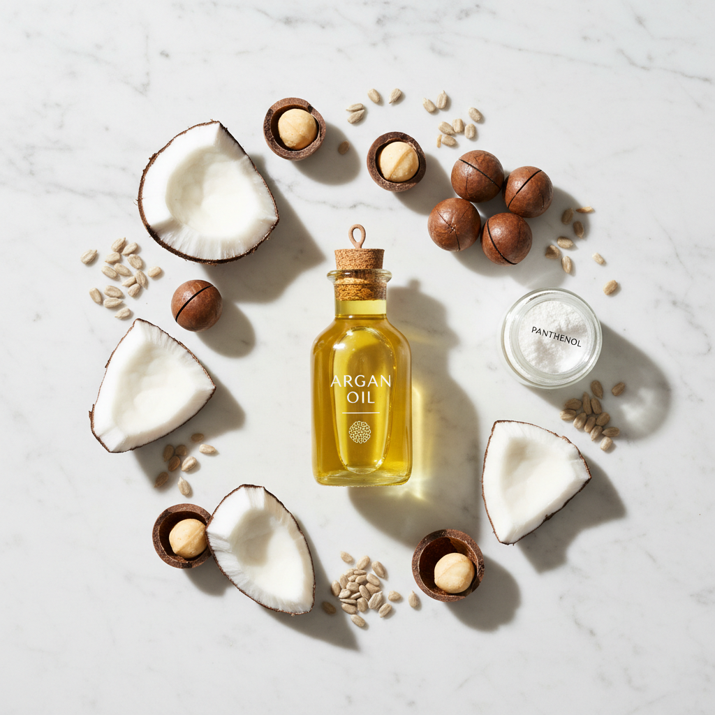 Ingrédients nourrissants - argan, coco, macadamia