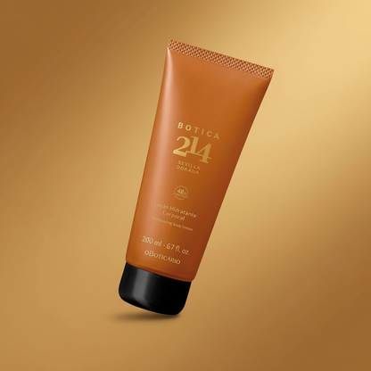Loção Hidratante Corporal Botica 214 Sevilla Dorada 200ml - degradê âmbar