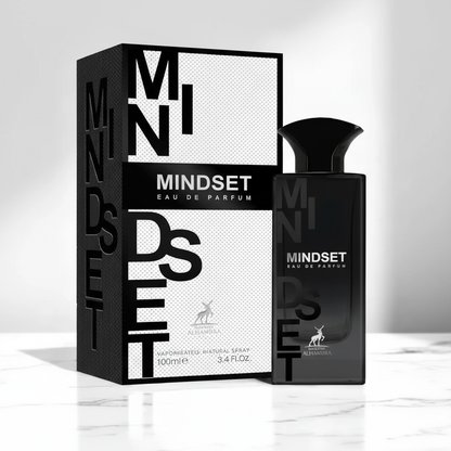 Mindset em superfície de mármore branco com iluminação natural