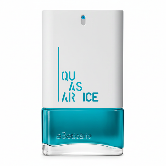 Quasar Ice Desodorante Colônia 100ml fundo branco gradiente turquesa