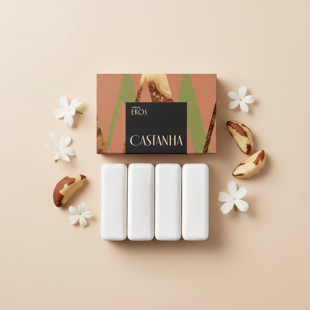 Natura Ekos Castanha Kit Sabonetes 4x100g - penteadeira feminina