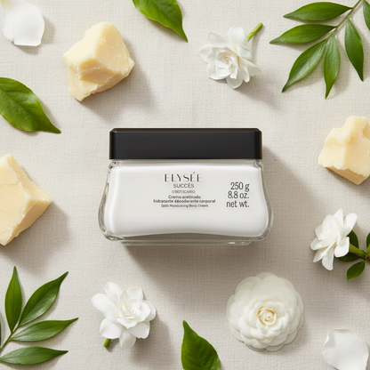 Elysée Succès Creme 250g - ingredientes flat lay