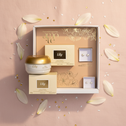 Coffret Lily Swarovski - Flat Lay Pétalas