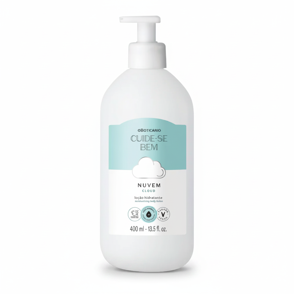 Cuide-se Bem Loção Nuvem 400ml - fundo branco ângulo