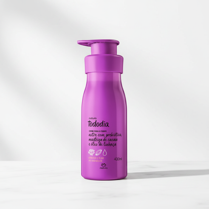 Creme Tododia Ameixa e Flor de Baunilha Natura 400ml - fundo branco