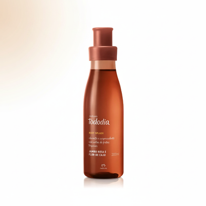 Body Splash Tododia Jambo Rosa e Flor de Caju - ângulo 45 graus