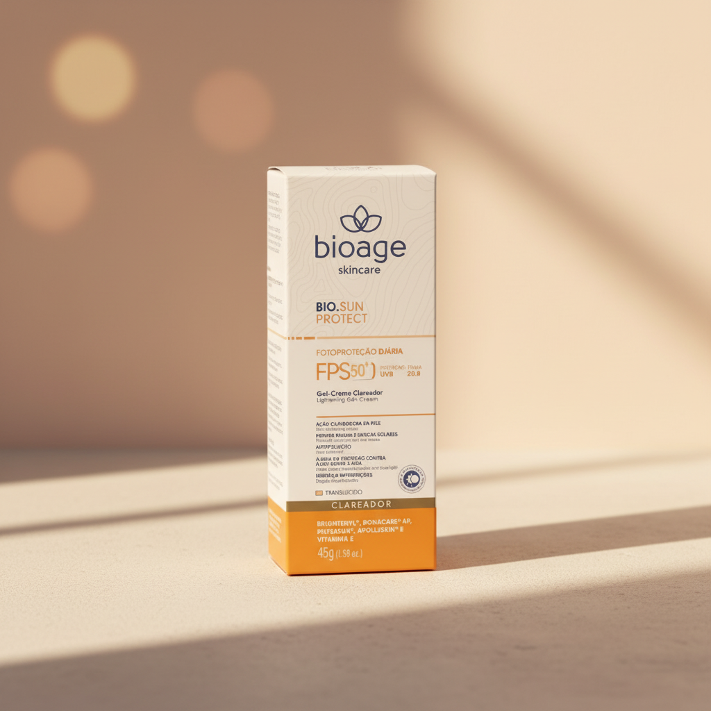 Bioage Bio.Sun Protect FPS 50+ Gel-Creme Unificador Antimanchas 45g | Proteção Solar Facial