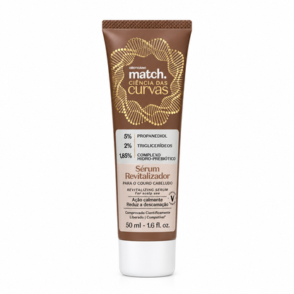 Sérum Revitalizador Match Ciência das Curvas 50ml sobre fundo branco