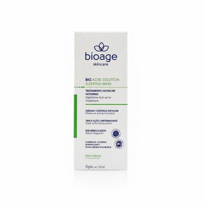 Bioage Bio.Acne Solution Sleeping Mask 45g - fundo branco