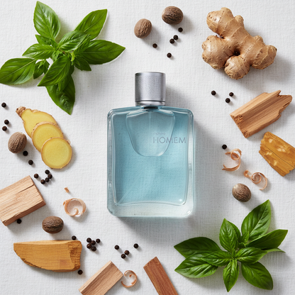 Natura Homem Clássico 100ml - flat lay ingredientes