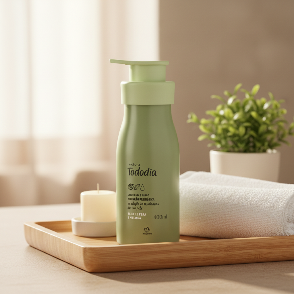 Creme Tododia Natura - cena de rotina matinal