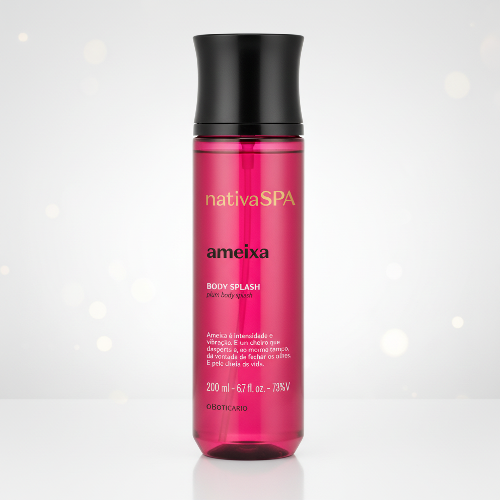 Ameixa Body Splash Nativa SPA - Detalhe do Frasco