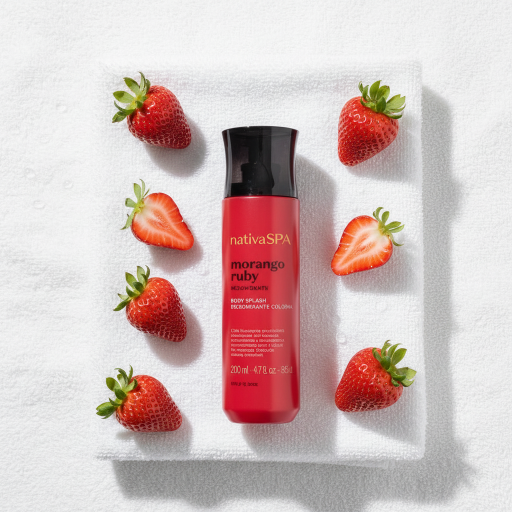 Nativa SPA Morango Ruby - Flat Lay Fresco