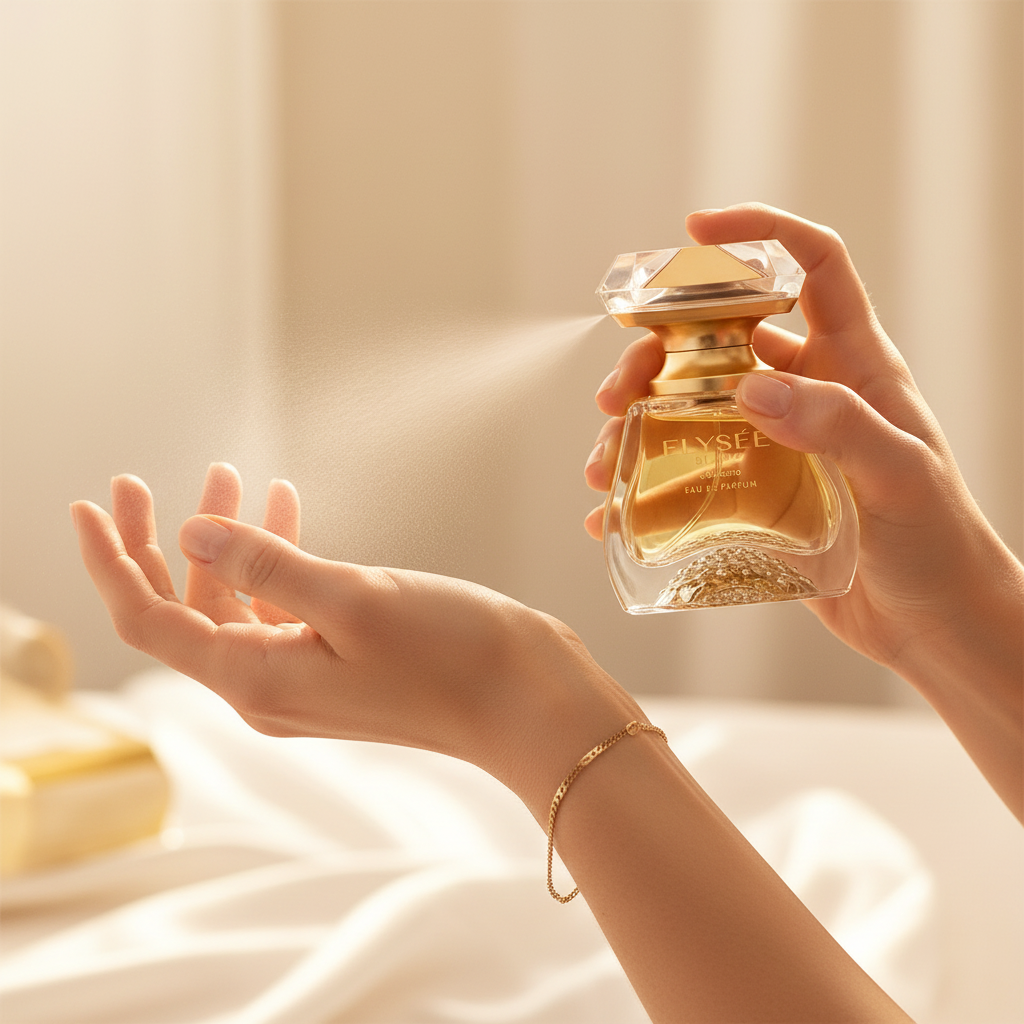 Elysée Blanc EDP – application sur le poignet