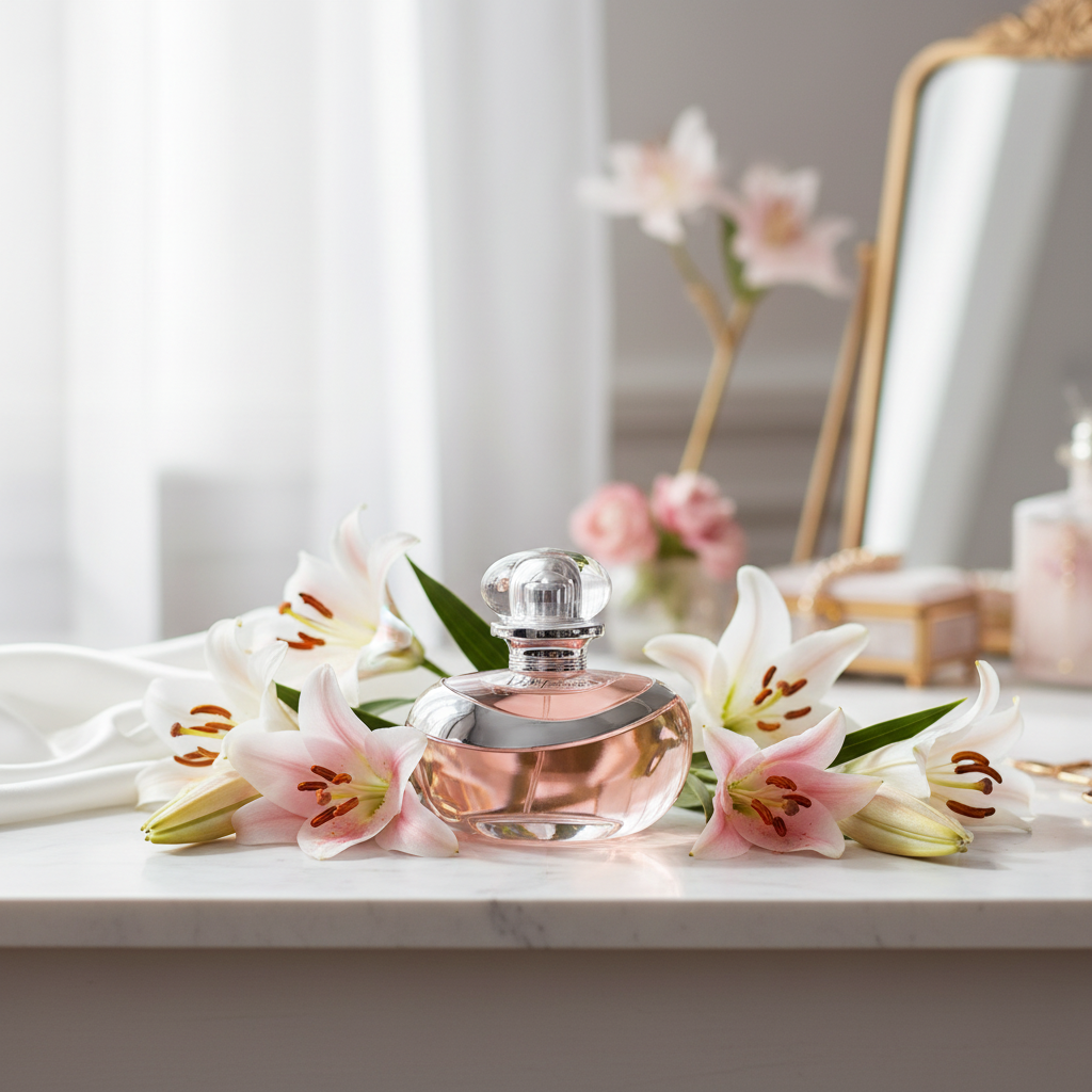 Lily Absolu dans un environnement élégant avec fleurs de lys