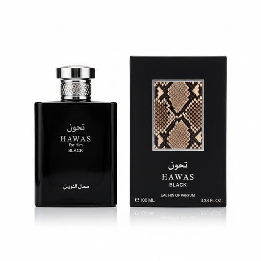 Rasasi Hawas Black Eau De Parfum 100 ml - Vue principale sur fond blanc