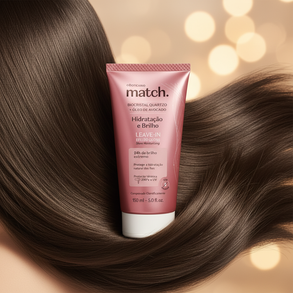 Résultat cheveux brillants avec effet gloss