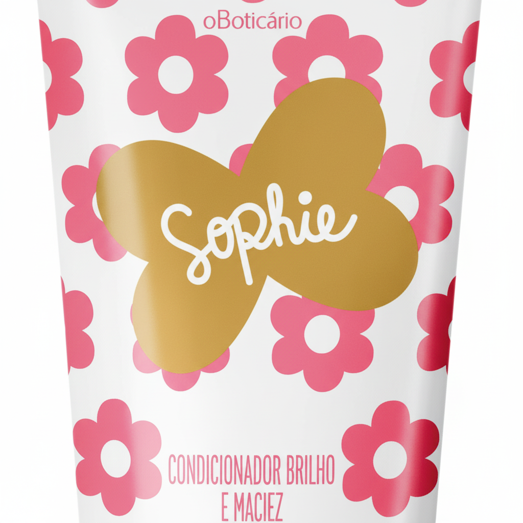 Sophie Condicionador Brilho e Maciez 200ml detalhe borboleta dourada