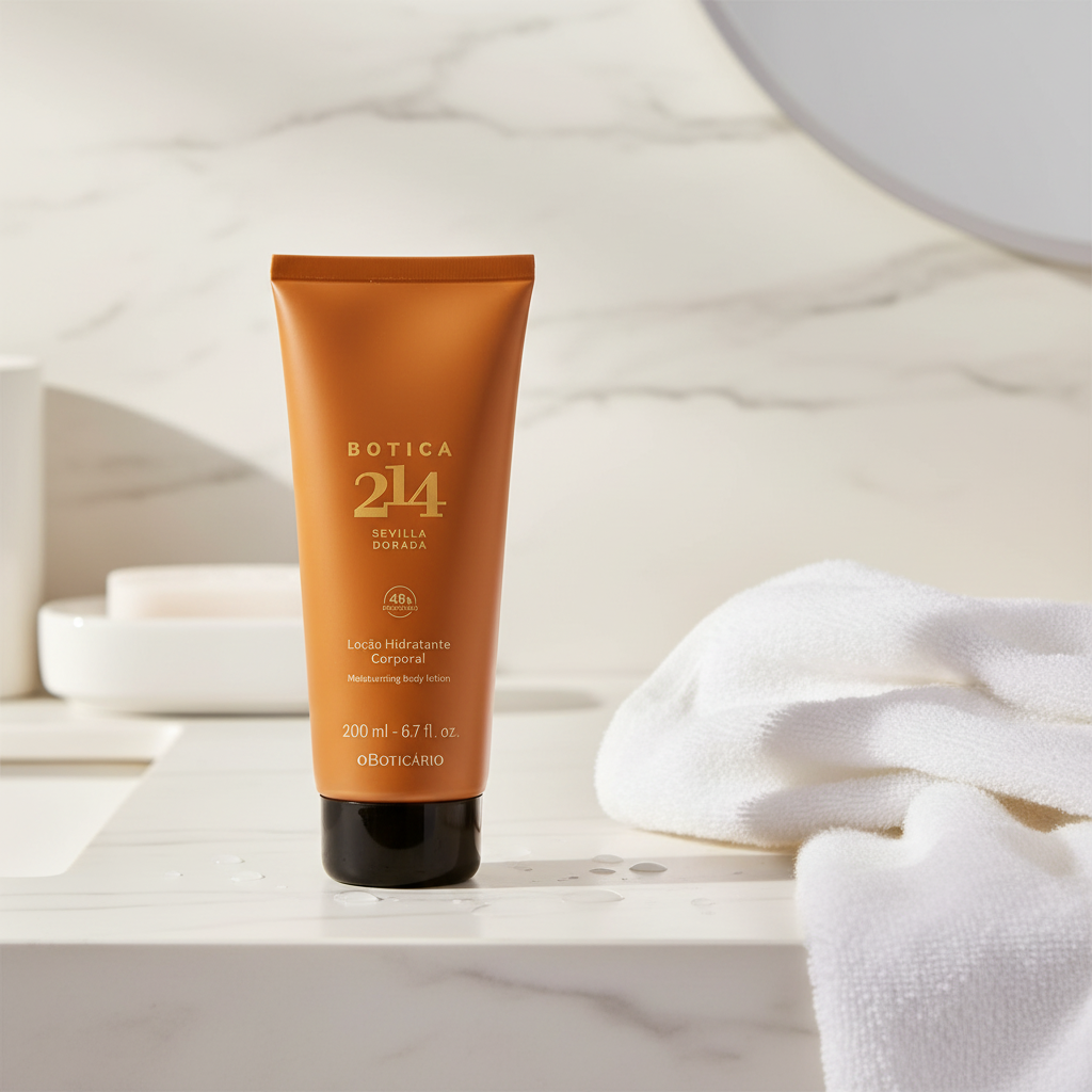 Loção Hidratante Corporal Botica 214 Sevilla Dorada 200ml - lifestyle banheiro
