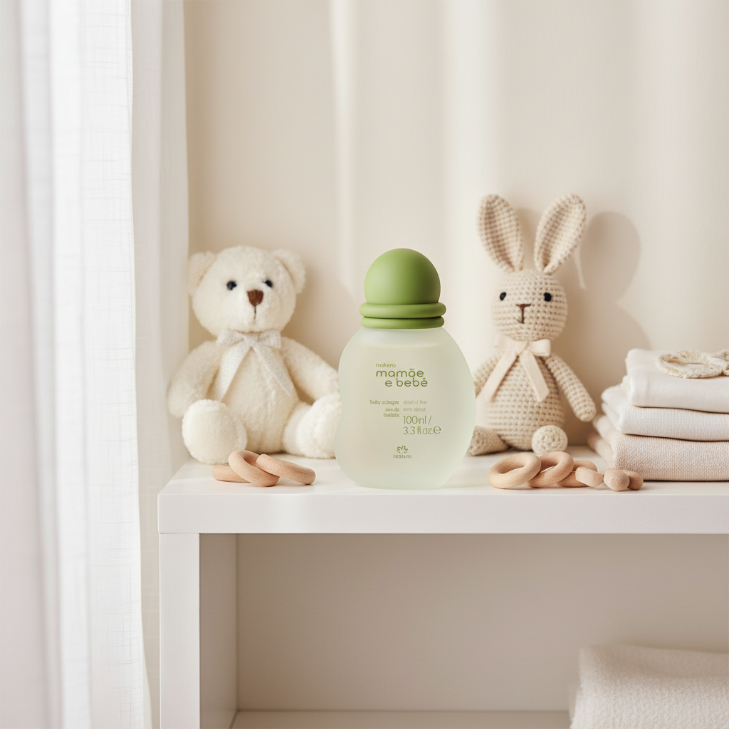 Eau de Toilette Natura Mamãe et Bébé dans une scène de chambre bébé