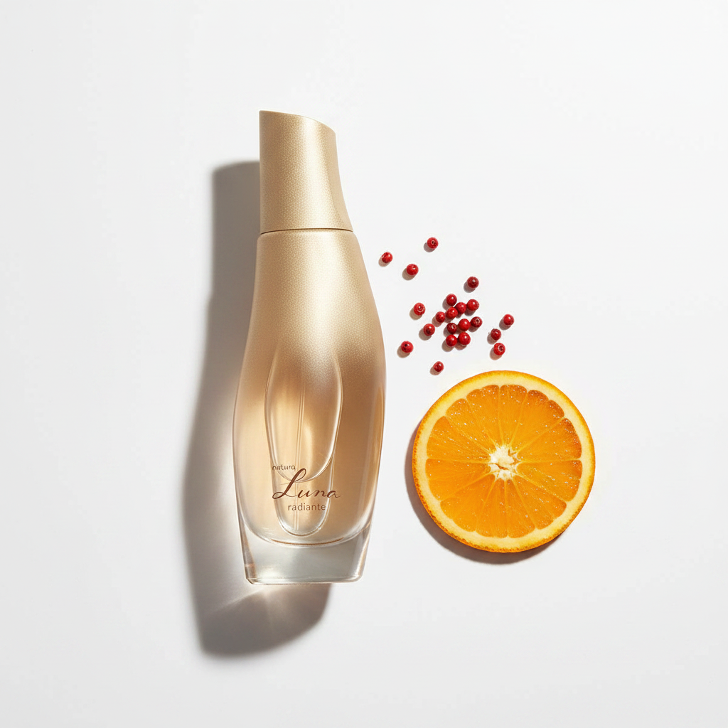 Luna Radiante flat lay laranja