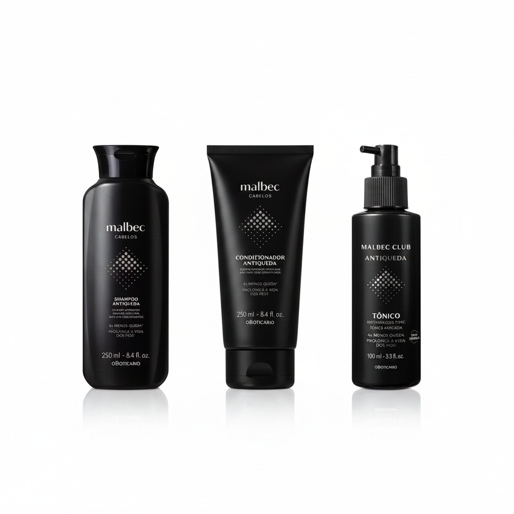 Kit Malbec Cuidados Antiqueda fundo branco estúdio clean