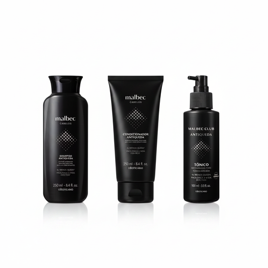 Kit Malbec Cuidados Antiqueda fundo branco estúdio clean