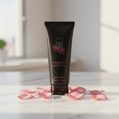 Her Code Clímax - Ambiente feminino com pétalas de rosa