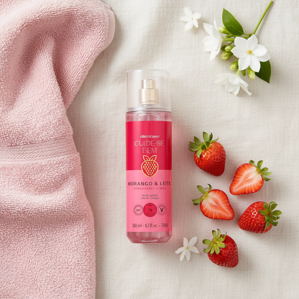 Body Splash Cuide-se Bem Fraise et Lait - Ritual de Beleza
