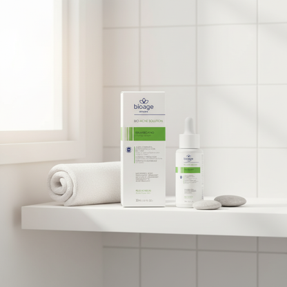 Bioage Bio-Acne Solution Sérum - lifestyle banheiro