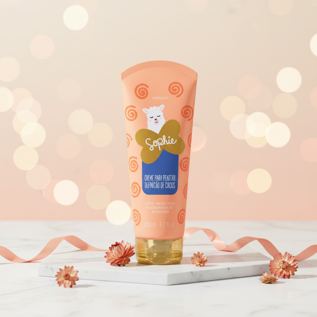 Sophie Crème Coiffante - Marbre blanc fond pastel