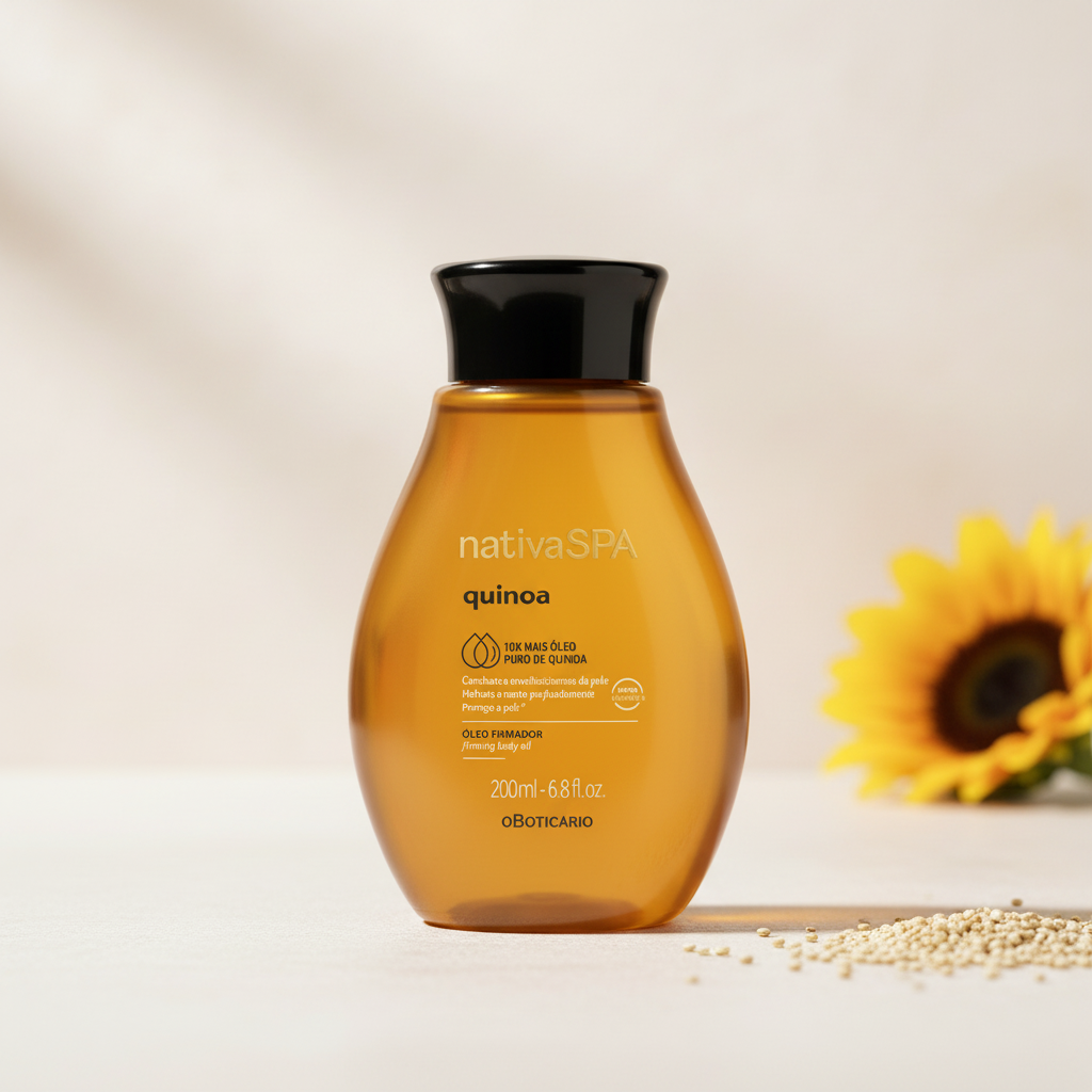 Óleo Exótico Hidratante Nativa Spa Quinoa - Ambiente com quinoa e girassol