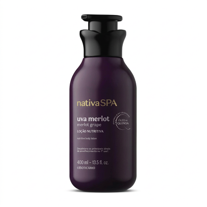 Nativa SPA Uva Merlot 400 ml em fundo branco