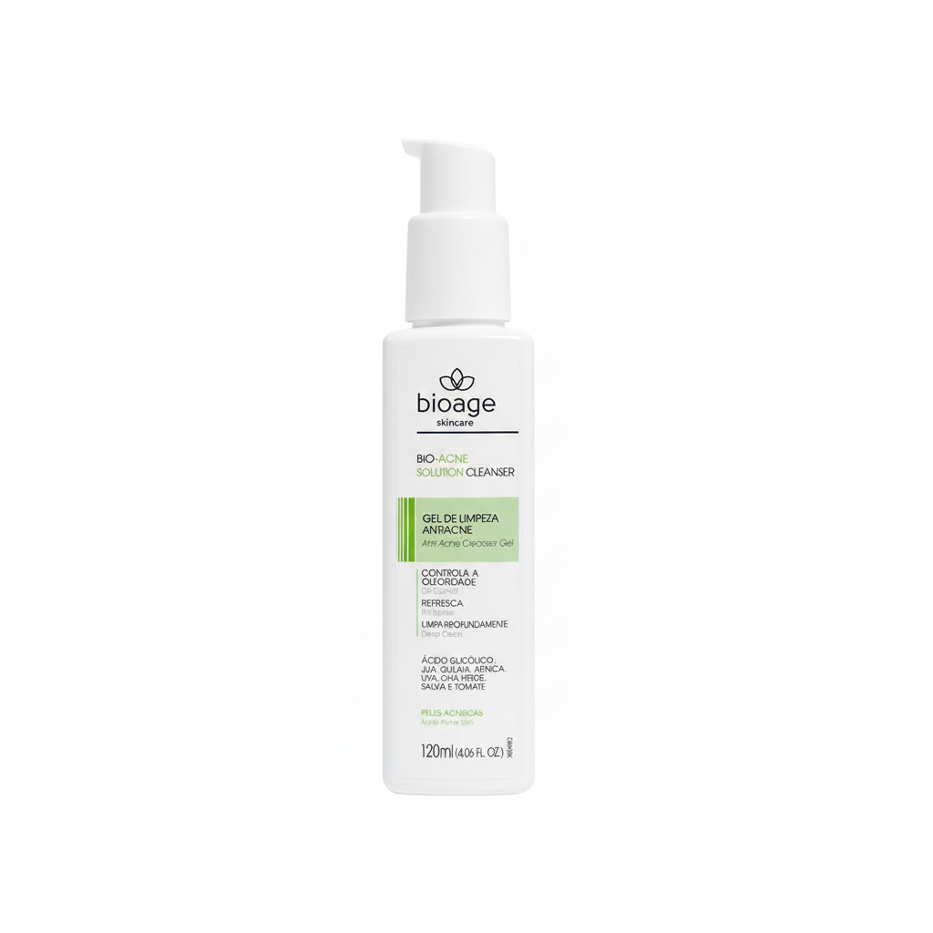 Bioage Bio-Acne Solution Cleanser 120ml - fundo branco