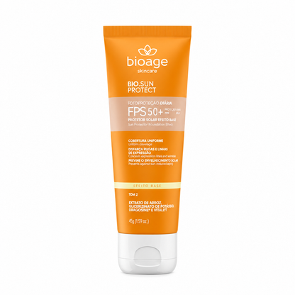 Protetor solar Bionage em fundo branco