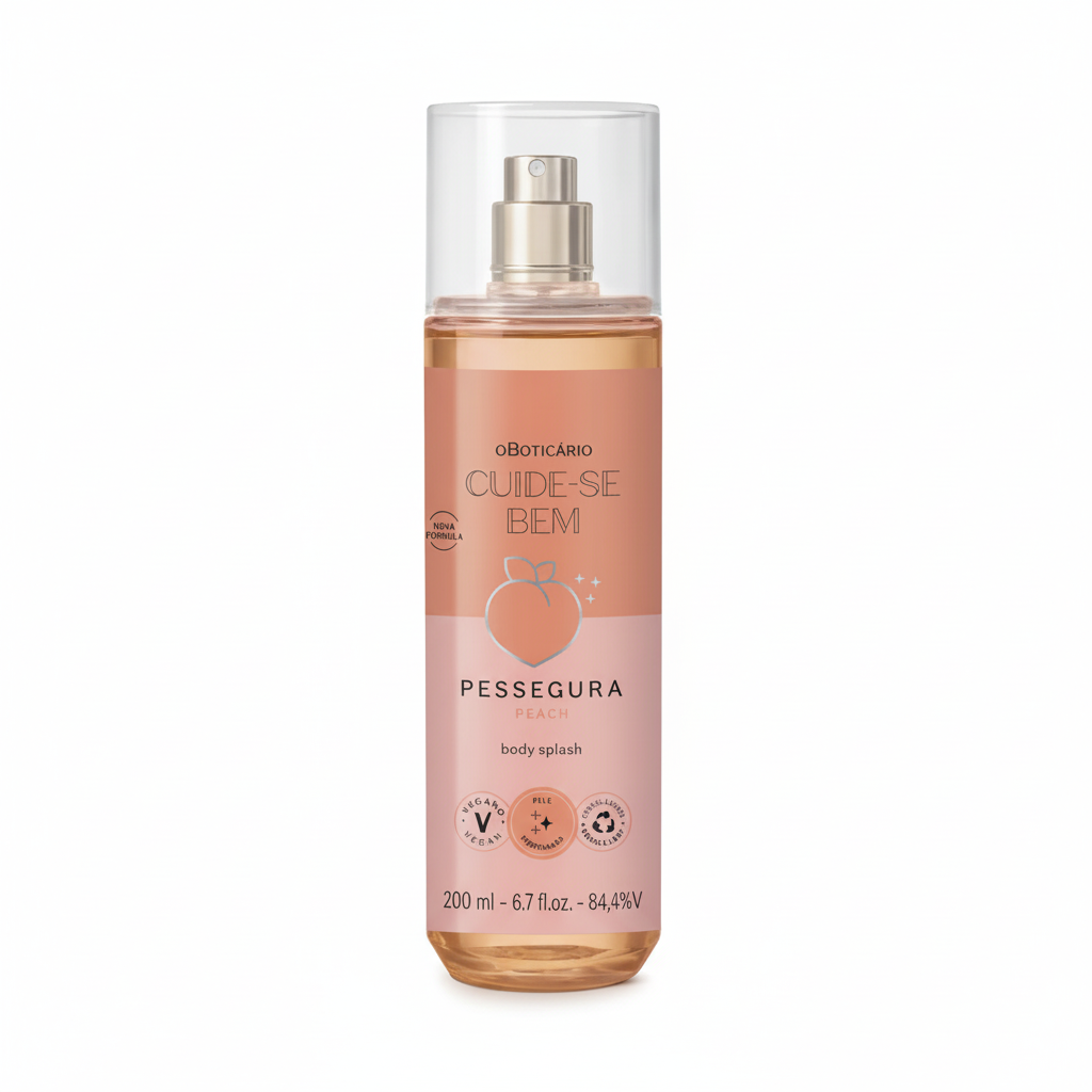 Body Splash Cuide-se Bem Pêche - Detalhe do Frasco