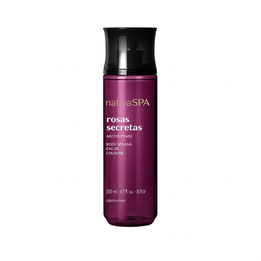 Body Splash Nativa SPA Rosas Secretas 200 ml em fundo branco