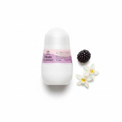 Natura Tododia Desodorante Antitranspirante Amora e Flor de Baunilha 70ml - Flat Lay Minimalista