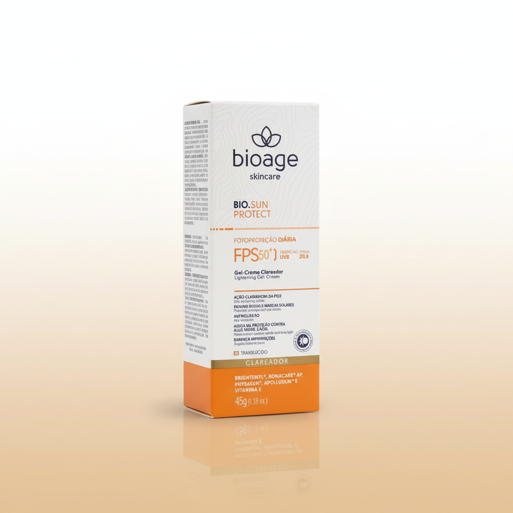 Bioage Bio.Sun Protect FPS 50+ Gel-Creme Unificador Antimanchas 45g | Proteção Solar Facial