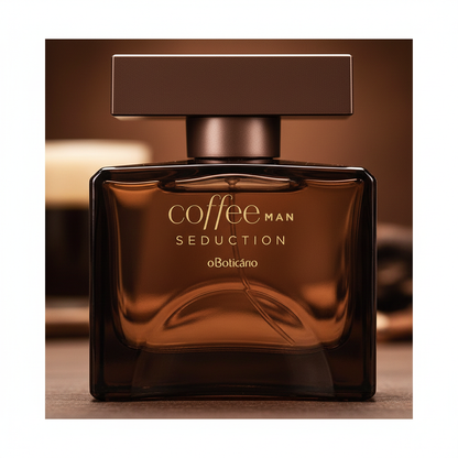 Close-up extremo tipografia dourada e gradiente marrom Coffee Man
